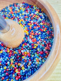 Rainbow mix Czech seed beads, size 11/0, 2mm,30 grams, C01