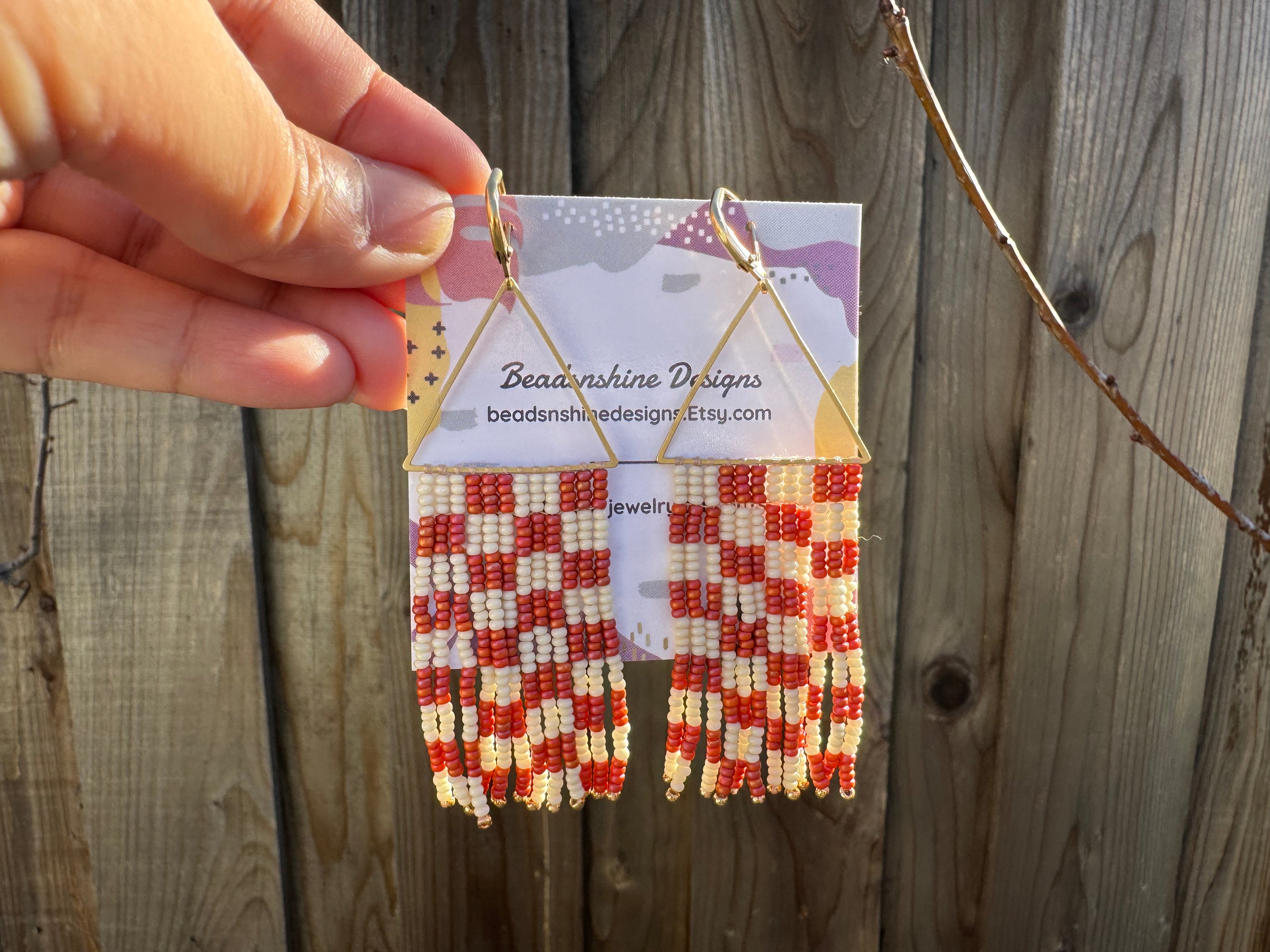 Statement earrings, long beaded earrings, handmade boho earrings, seed bead earrings, fringe earrings