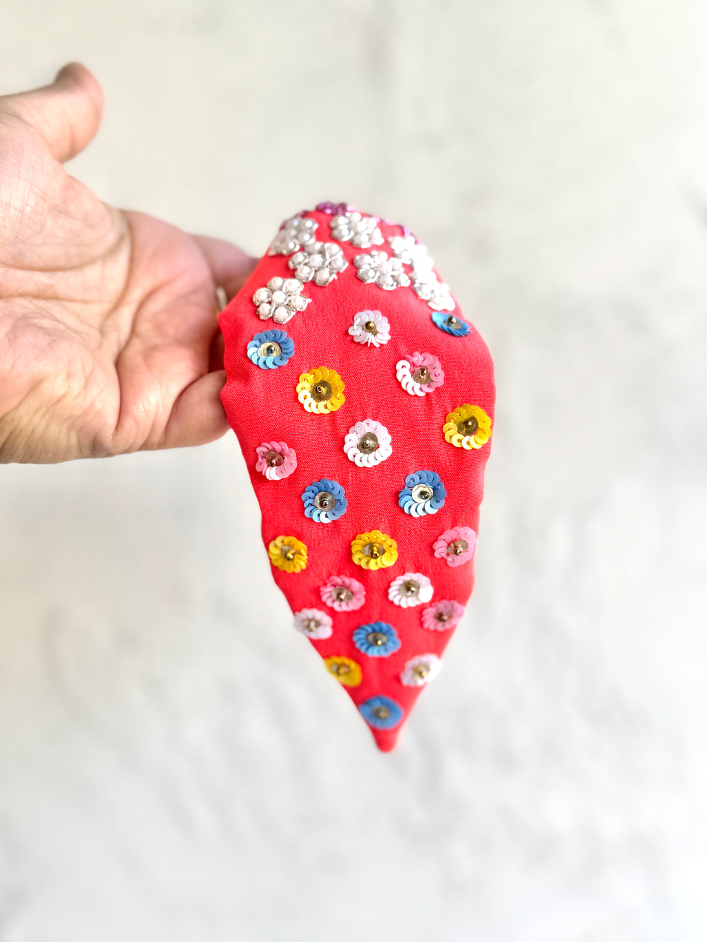 Bright Statement headband, Handmade Knot Headband, Wide Knot Headband, Seed Bead Headband, gifts for her, daughter gift