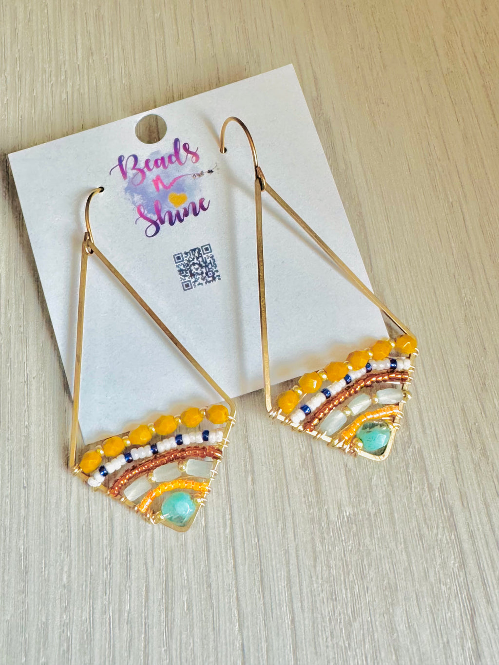 Colorido Statement beaded earrings, handmade boho earrings, seed bead earrings, bead weave earrings
