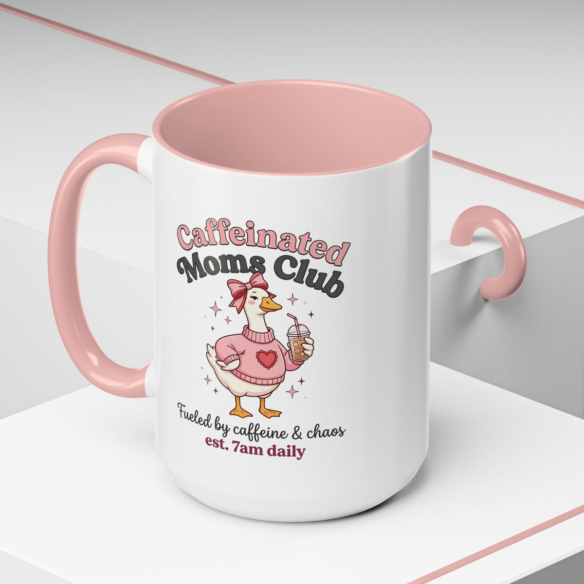 Caffeinated Moms Club Mug | Accent Coffee Mug 11oz 15oz