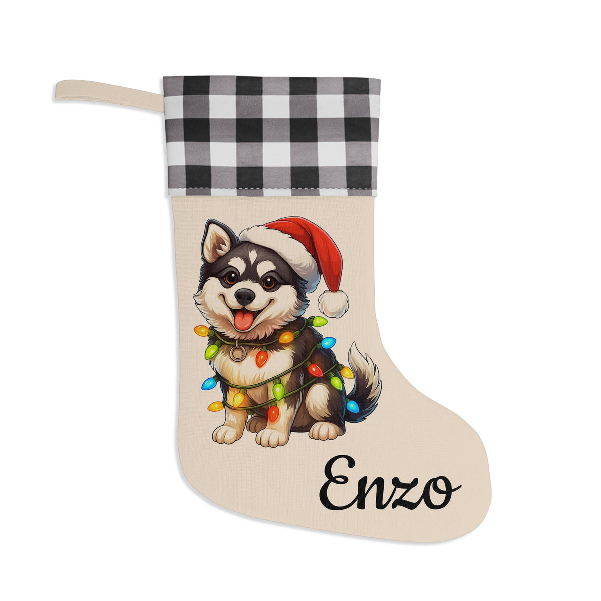 Christmas Stocking, Holiday Stocking, Dog Lover Christmas Decor, Border Collie Gift, Pet Owner Stocking Stuffer