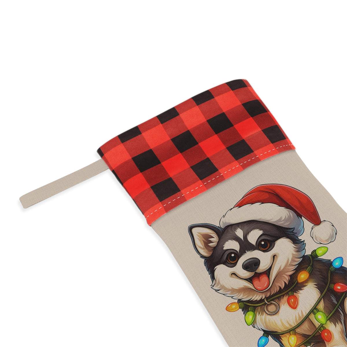 Christmas Stocking, Holiday Stocking, Dog Lover Christmas Decor, Border Collie Gift, Pet Owner Stocking Stuffer