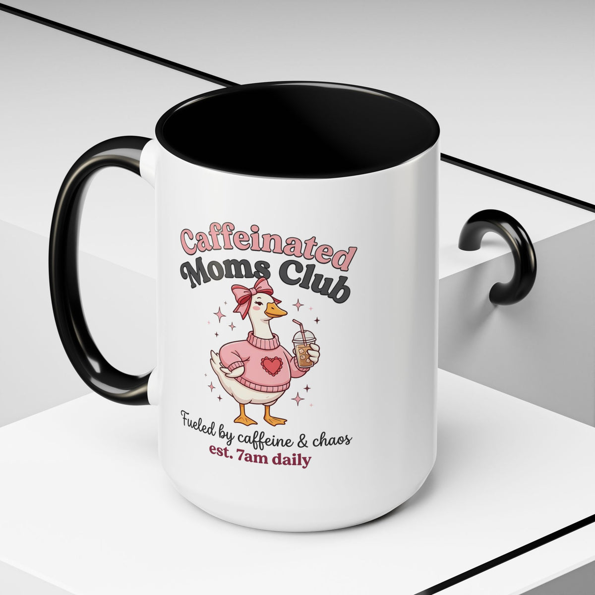 Caffeinated Moms Club Mug | Accent Coffee Mug 11oz 15oz