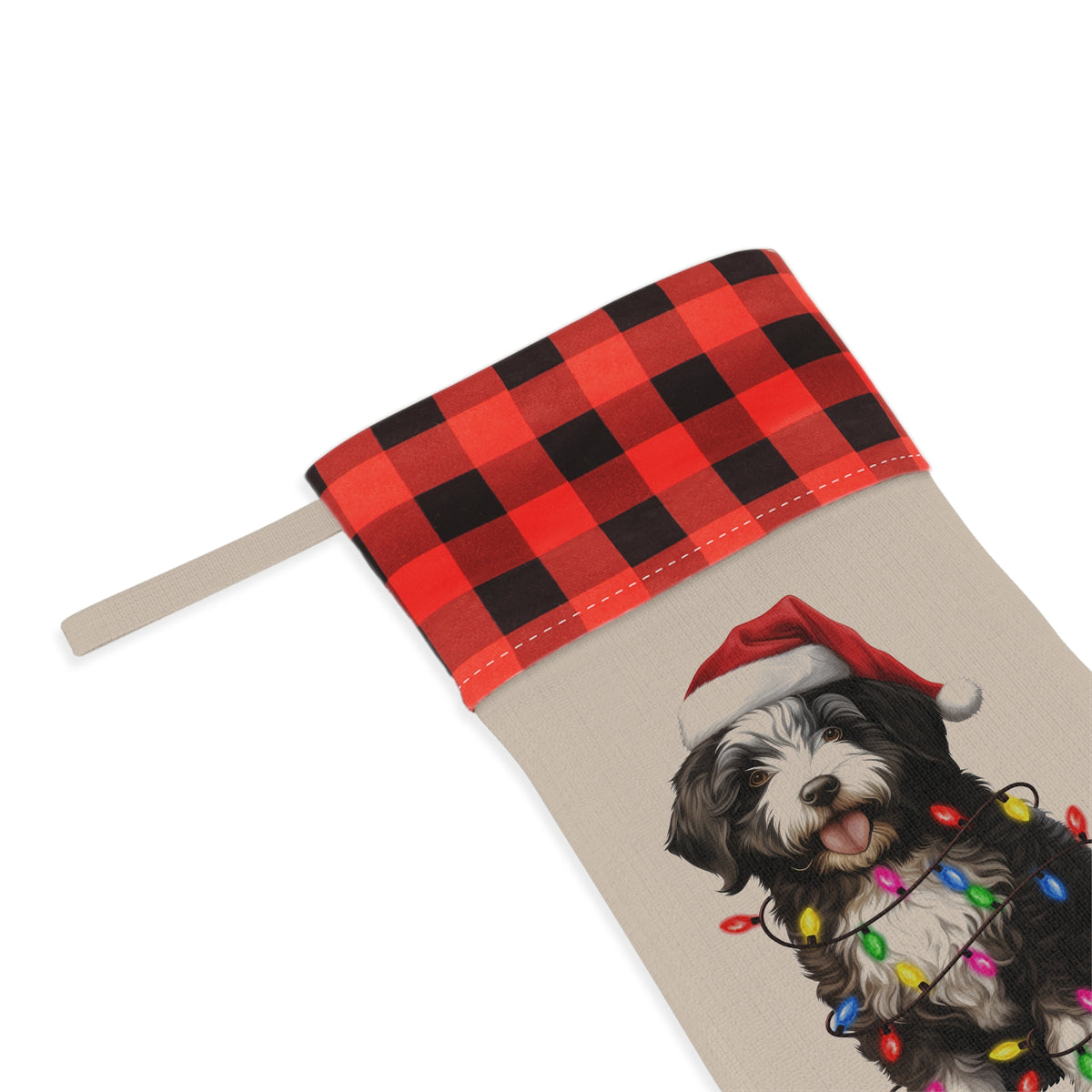 Christmas Stocking, Portuguese Water Dog Stocking, Holiday Decor, Dog Lover Gift, Personalized Stocking, Pet Owners Gift