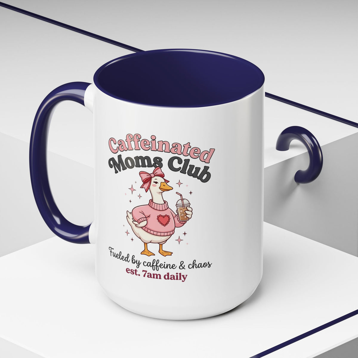 Caffeinated Moms Club Mug | Accent Coffee Mug 11oz 15oz