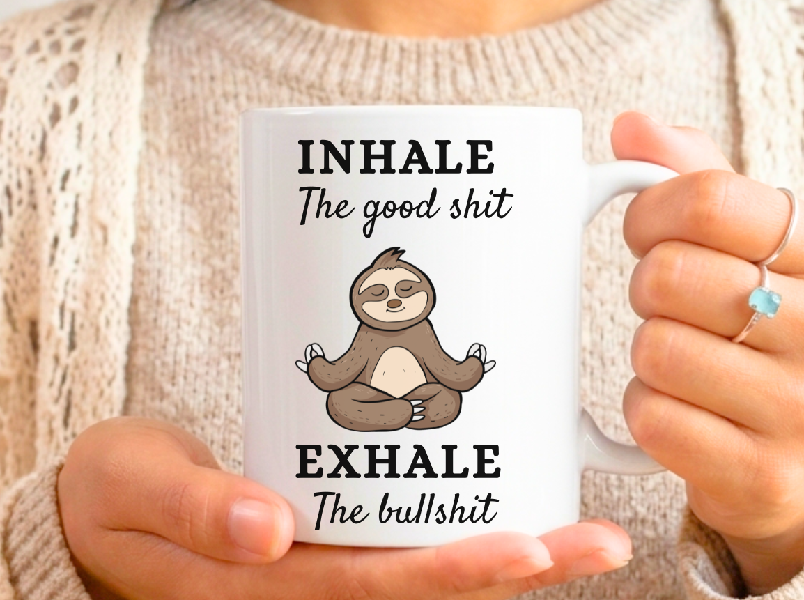 Invisible Therapist Sloth Mug | Funny Self-Care Coffee Cup
