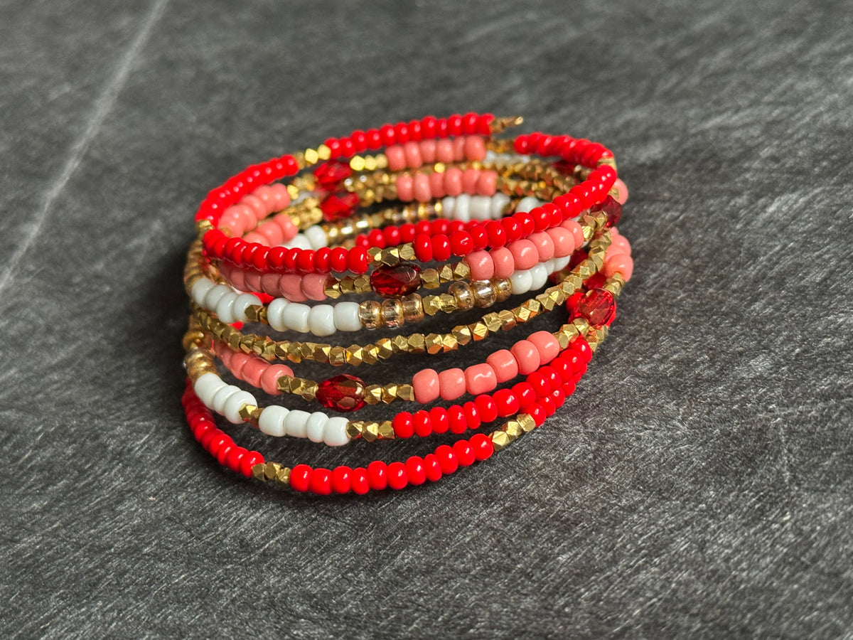 Beaded bracelet/ Wrap bracelet / memory wire bracelet / seed beads bracelet / bohemian bracelet /gift for her