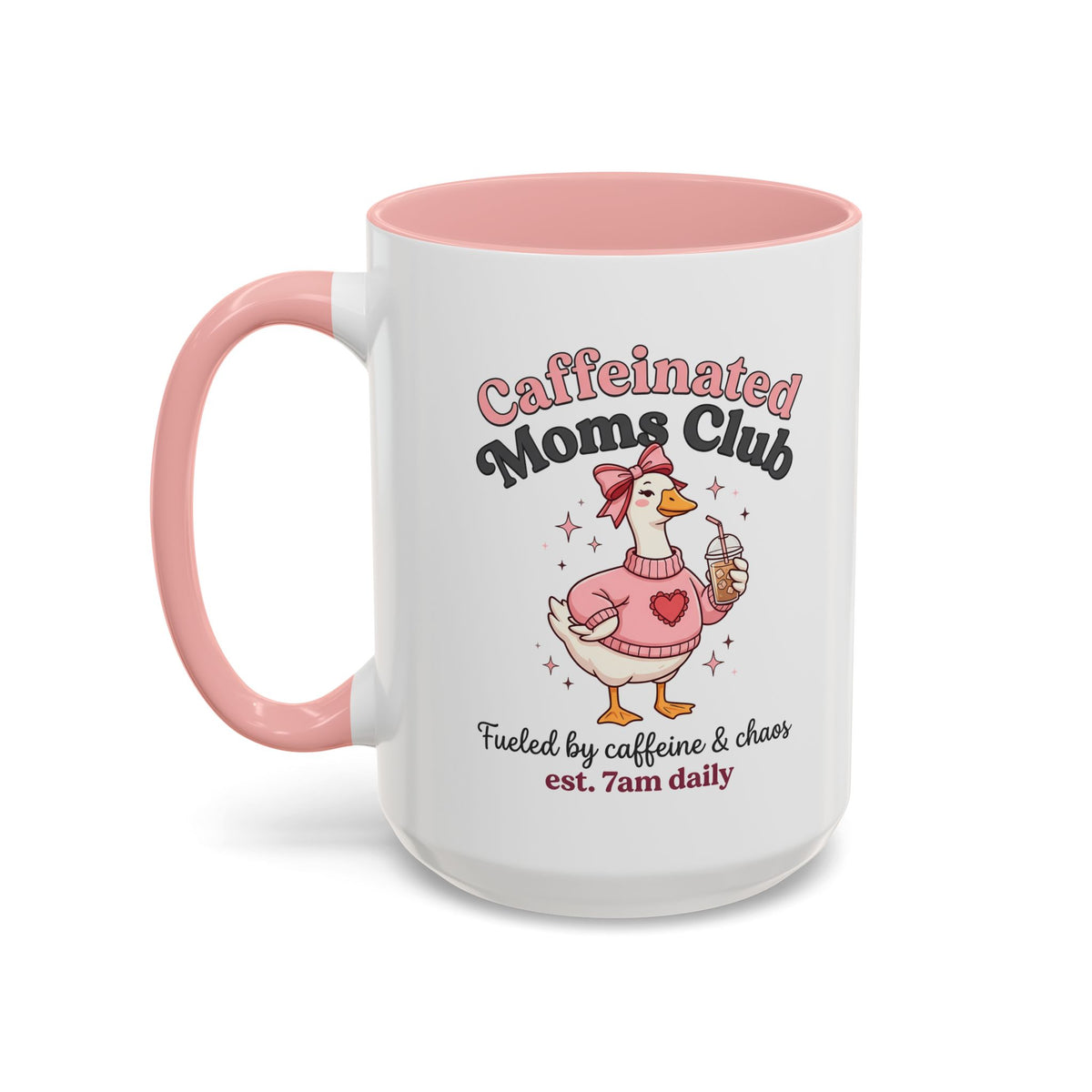 Caffeinated Moms Club Mug | Accent Coffee Mug 11oz 15oz