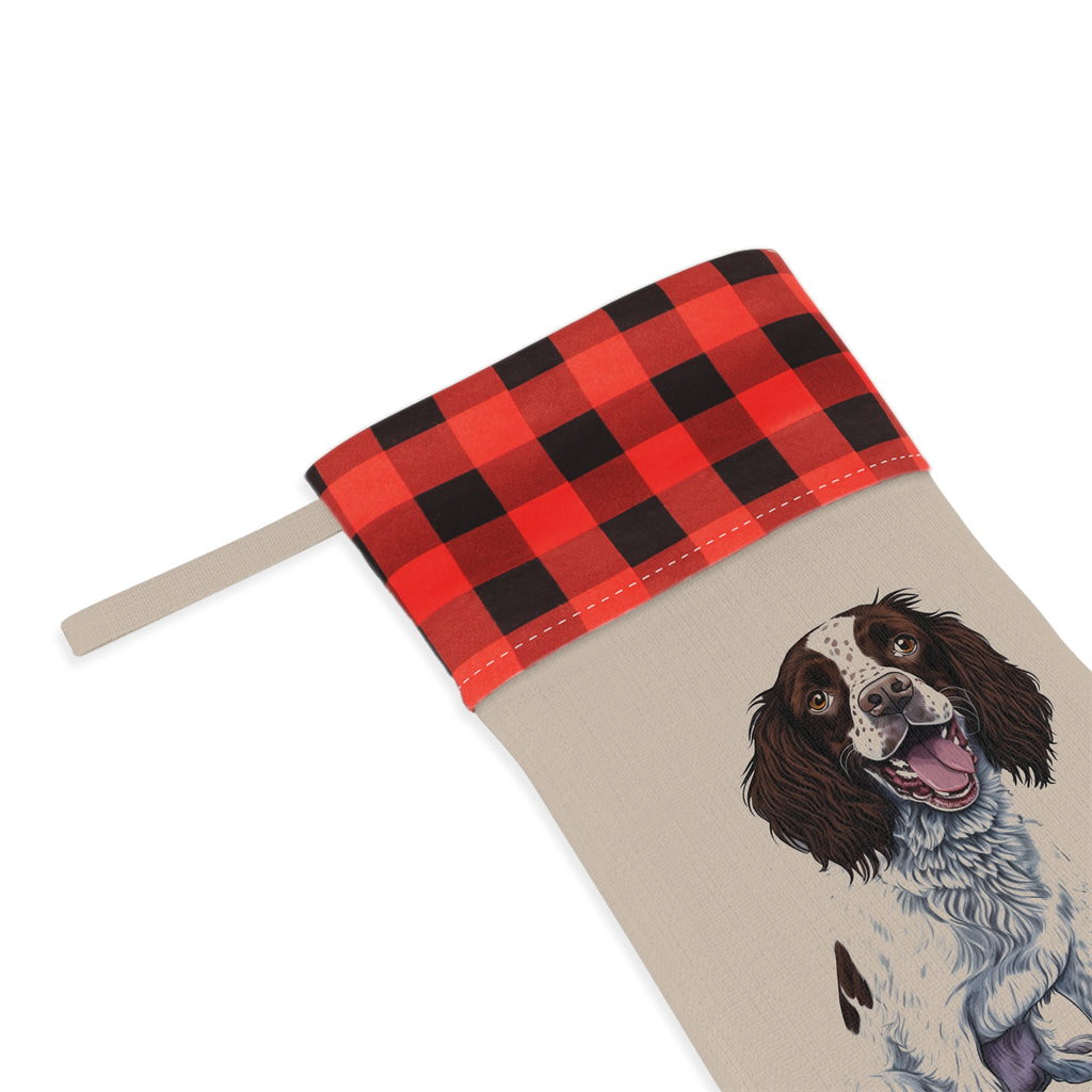 Personalized English springer spaniel Holiday Stocking, pet dog Christmas stocking, gift for dog lovers, dog owners gift, Christmas gift