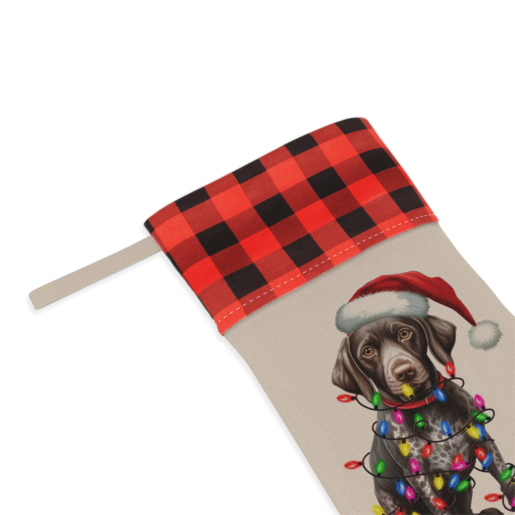 German Shorthaired Pointer Christmas stocking, Dog Lover Gift, Holiday Decor, Pet Owner Present, Winter Home Decor, Cute Puppy Stocking