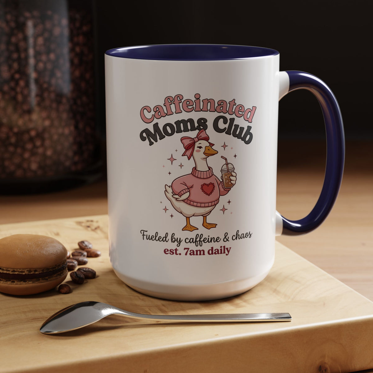 Caffeinated Moms Club Mug | Accent Coffee Mug 11oz 15oz