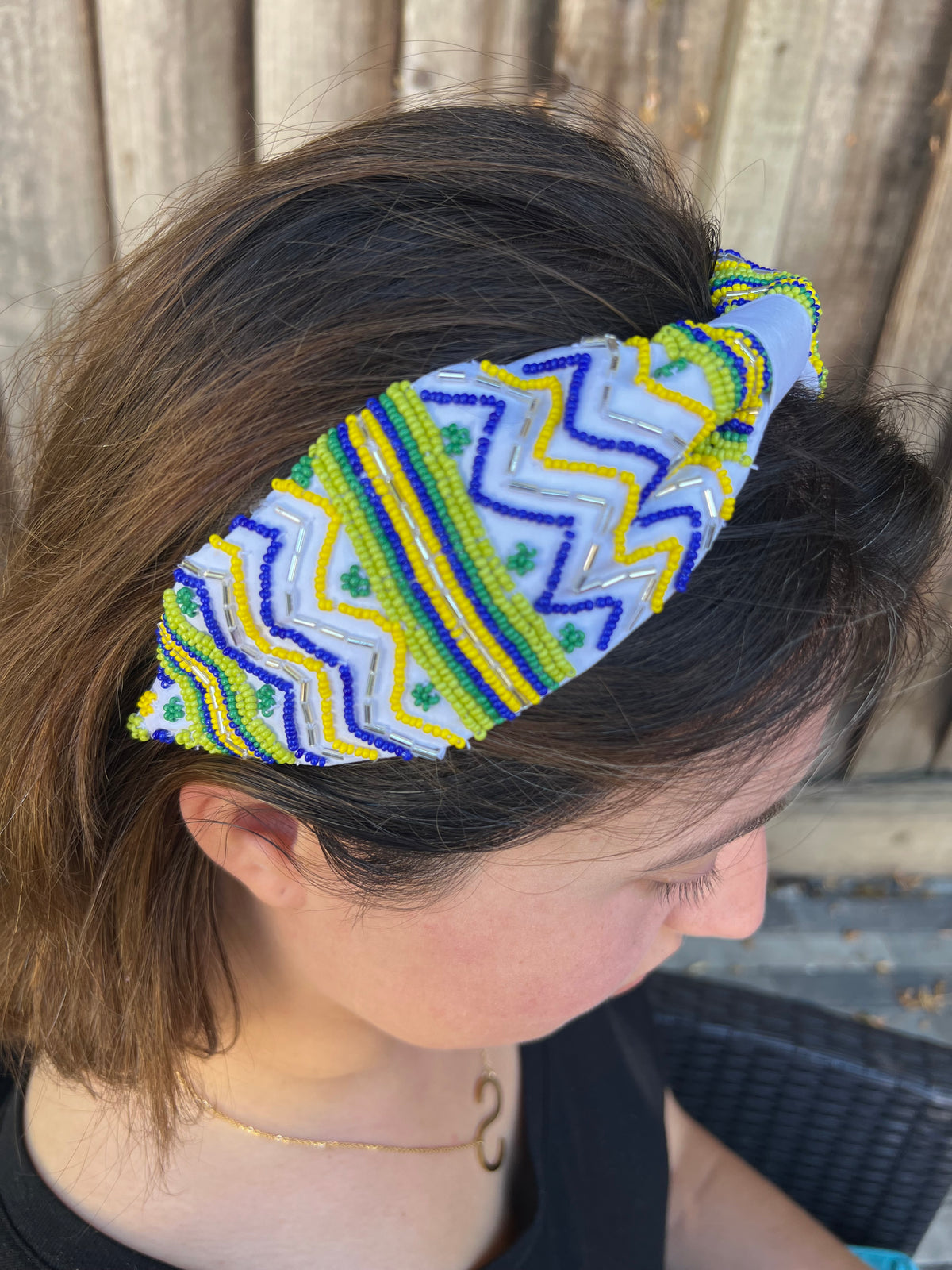 Handmade Knot Headband, Wide Knot Headband, Embellished Knot Headband
