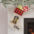 Cavapoo Christmas Stocking, Dog Lover Gift, Holiday Decor, Pet Stocking, Cute Yorkie, Christmas Gift