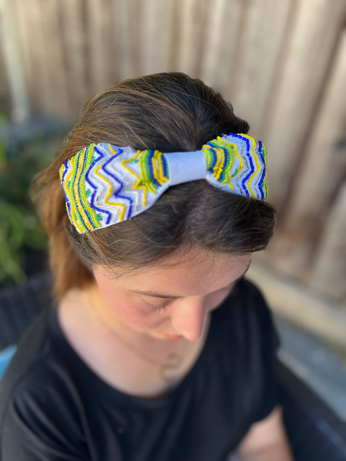 Handmade Knot Headband, Wide Knot Headband, Embellished Knot Headband