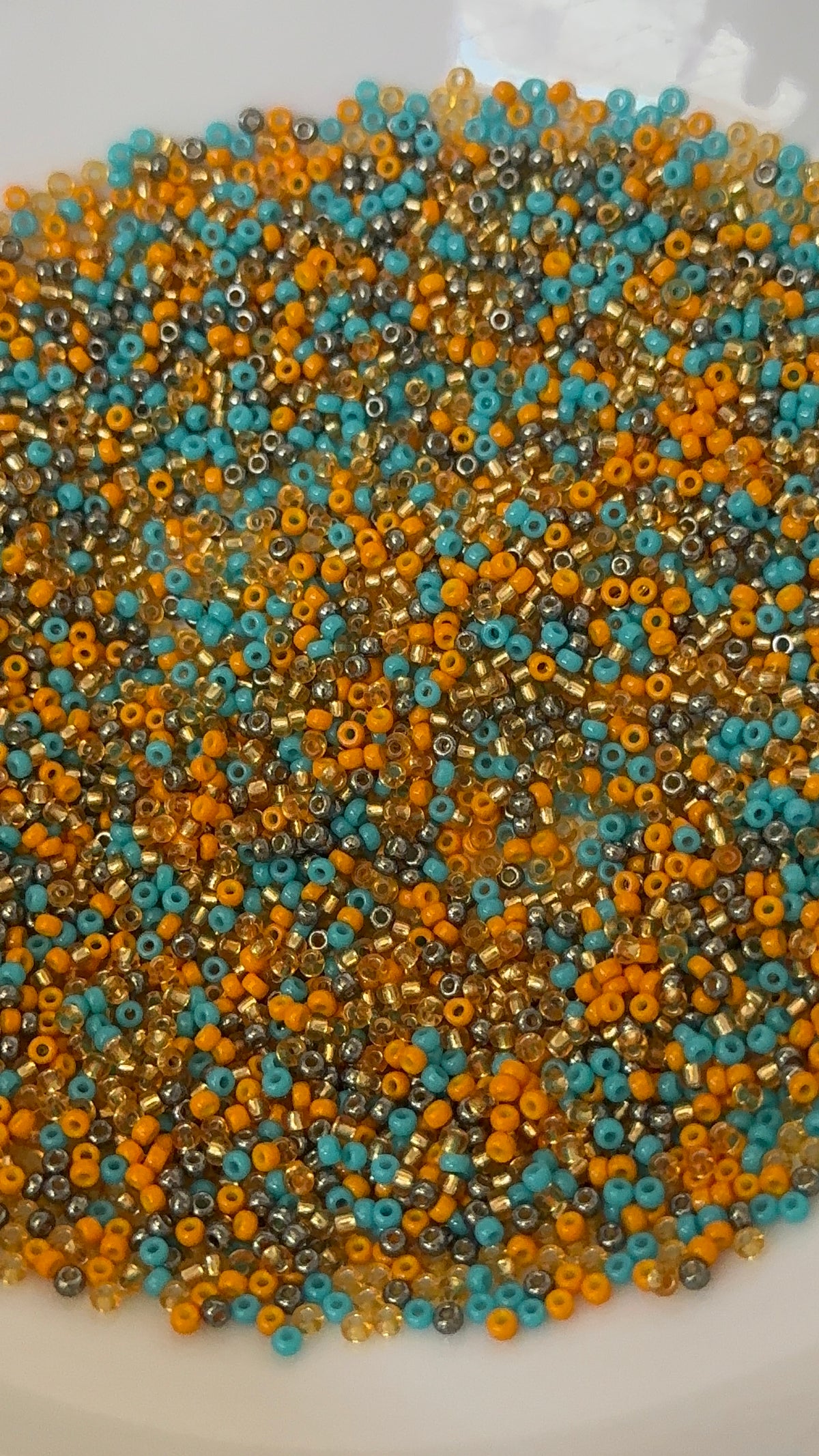 Sunrise splash mix, seed beads mix, size 11/0, 30 grams
