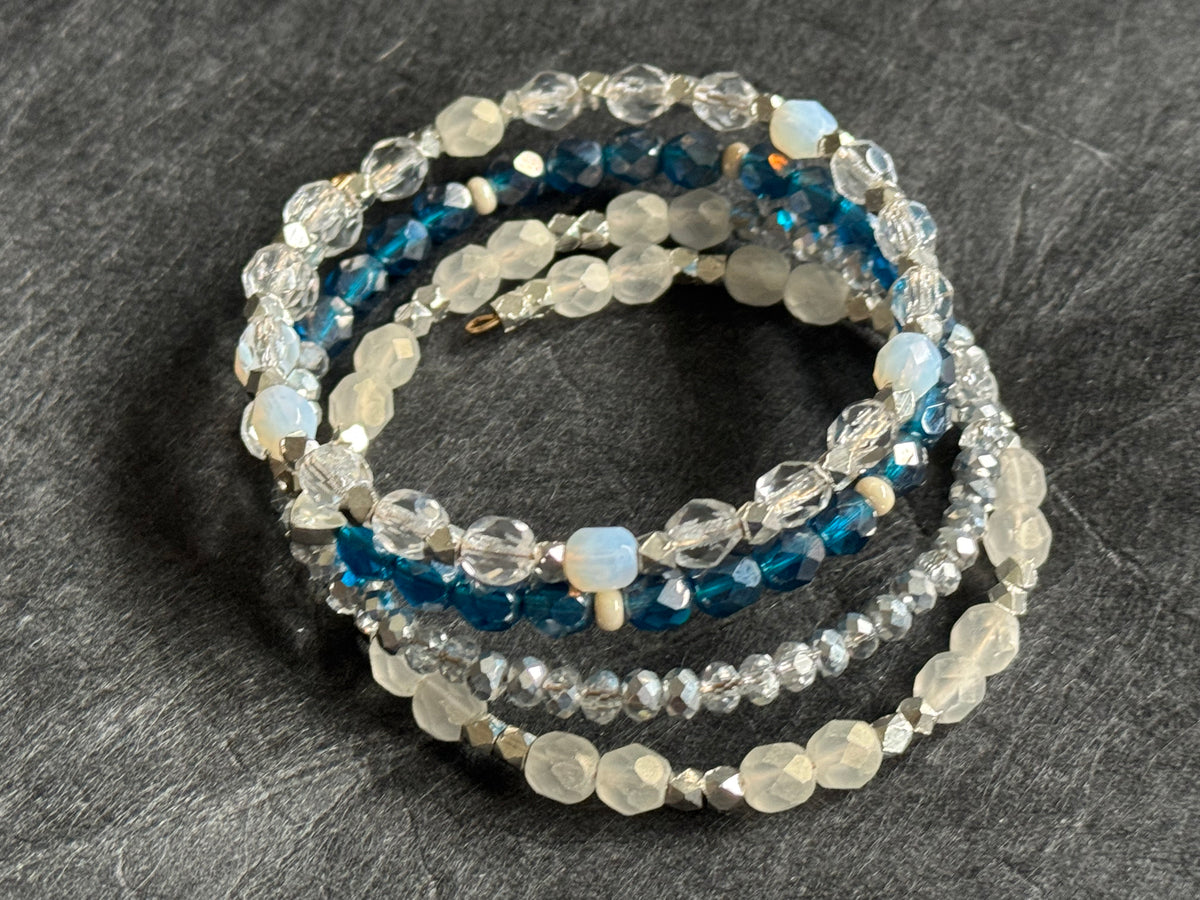 Beaded bracelet/ Wrap bracelet / memory wire bracelet / czech beads bracelet / bohemian bracelet /gift for her