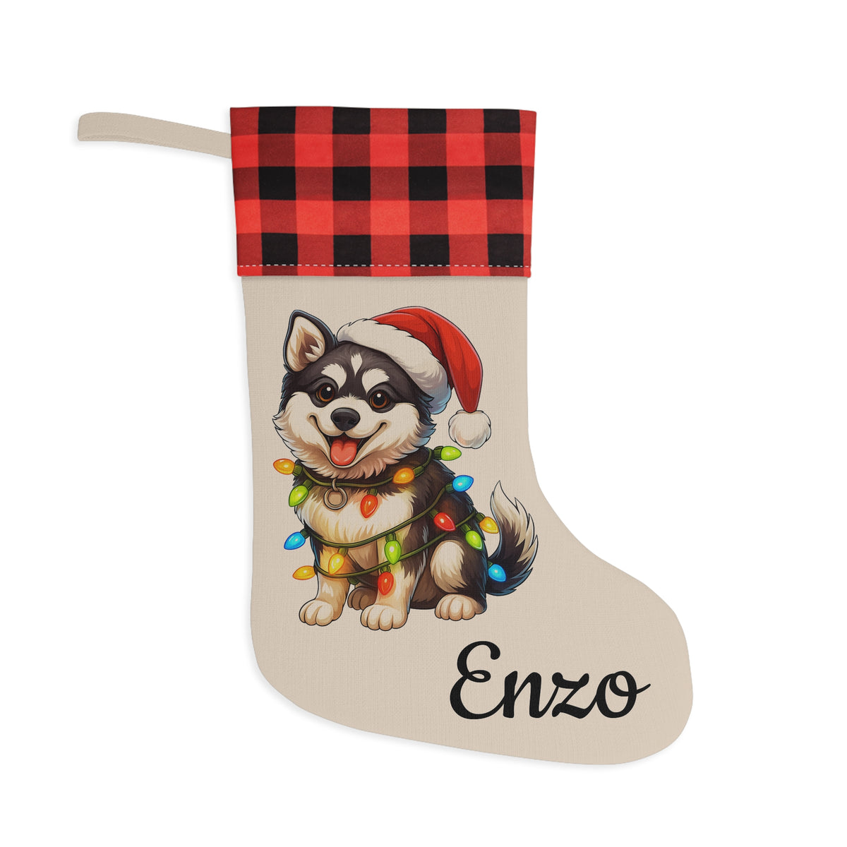 Christmas Stocking, Holiday Stocking, Dog Lover Christmas Decor, Border Collie Gift, Pet Owner Stocking Stuffer