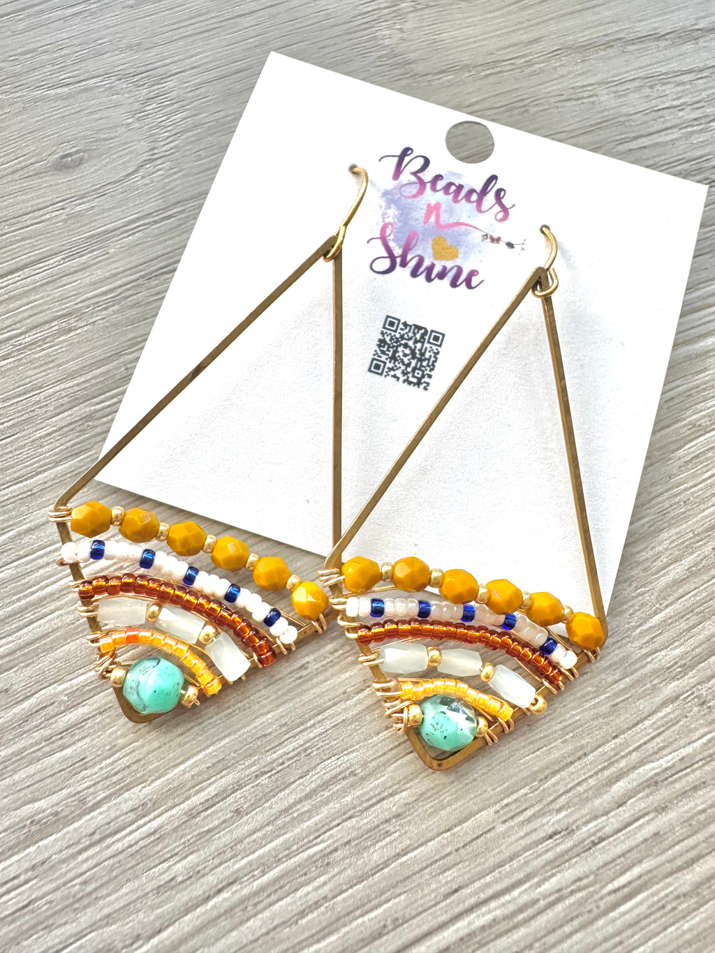 Colorido Statement beaded earrings, handmade boho earrings, seed bead earrings, bead weave earrings