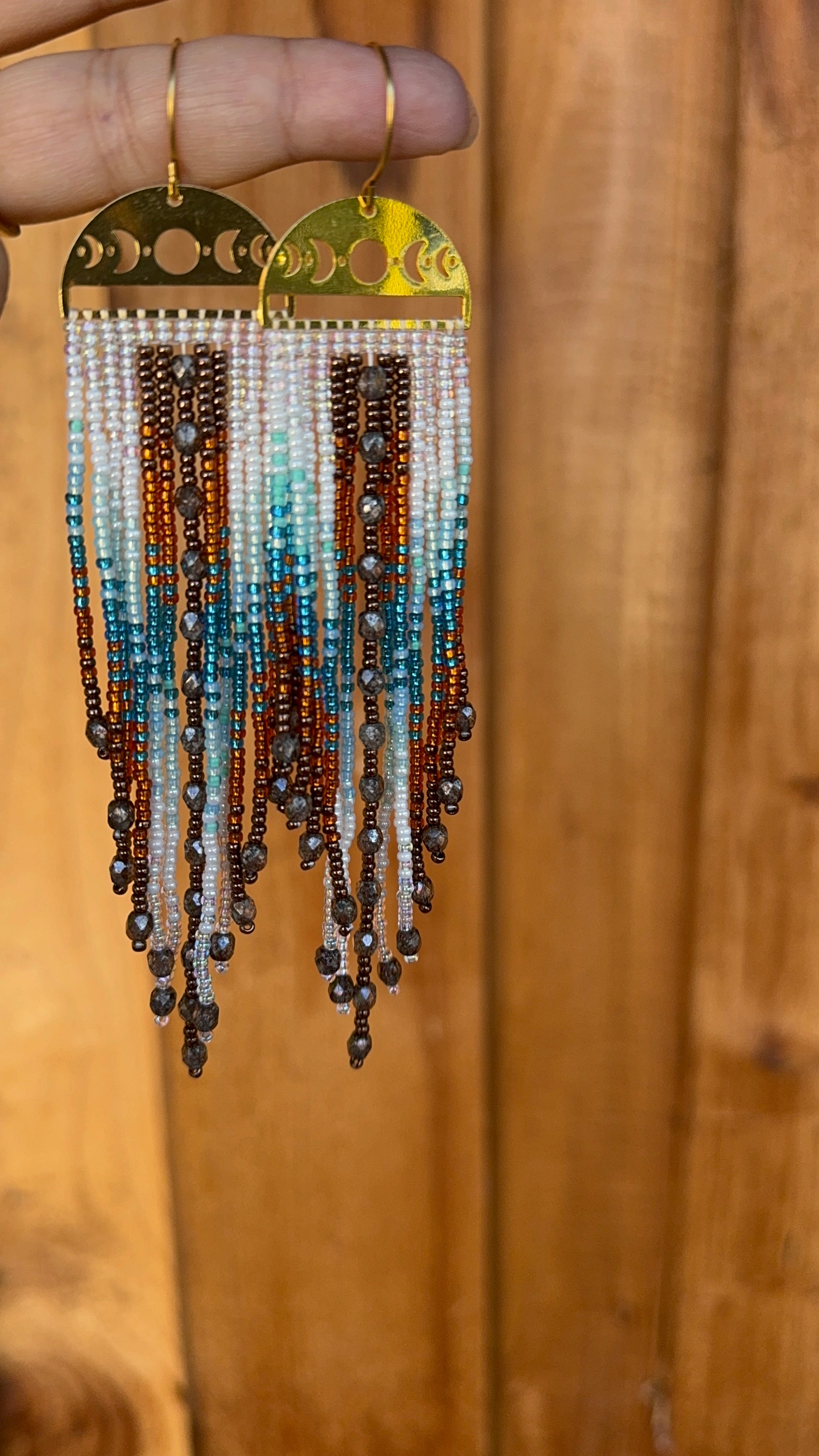 Handmade Statement beaded earrings,boho earrings, seed bead earrings, gift for women