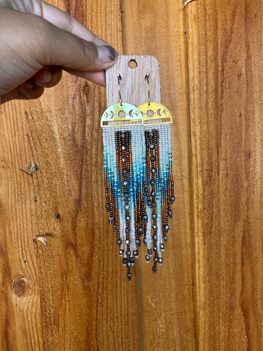 Handmade Statement beaded earrings,boho earrings, seed bead earrings, gift for women
