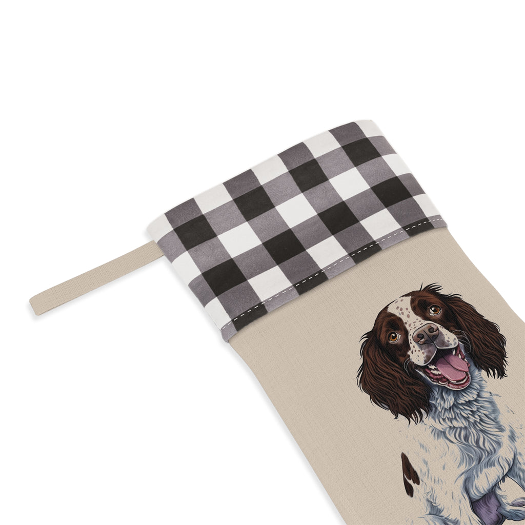 Personalized English springer spaniel Holiday Stocking, pet dog Christmas stocking, gift for dog lovers, dog owners gift, Christmas gift
