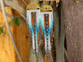 Handmade Statement beaded earrings,boho earrings, seed bead earrings, gift for women