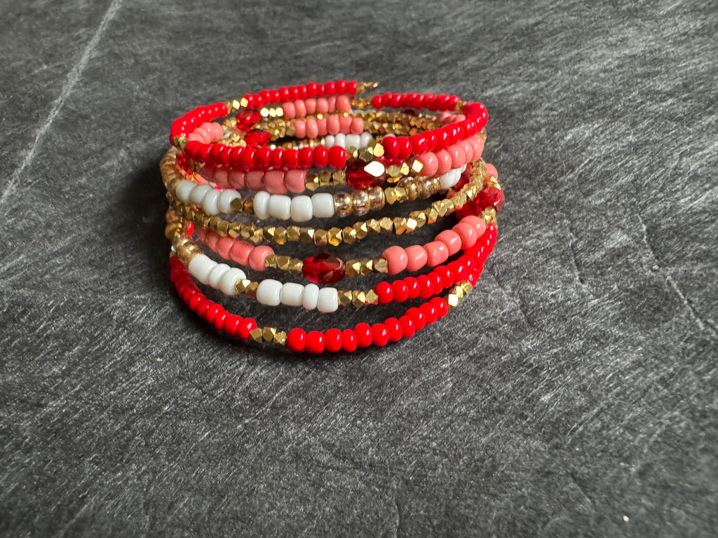Beaded bracelet/ Wrap bracelet / memory wire bracelet / seed beads bracelet / bohemian bracelet /gift for her