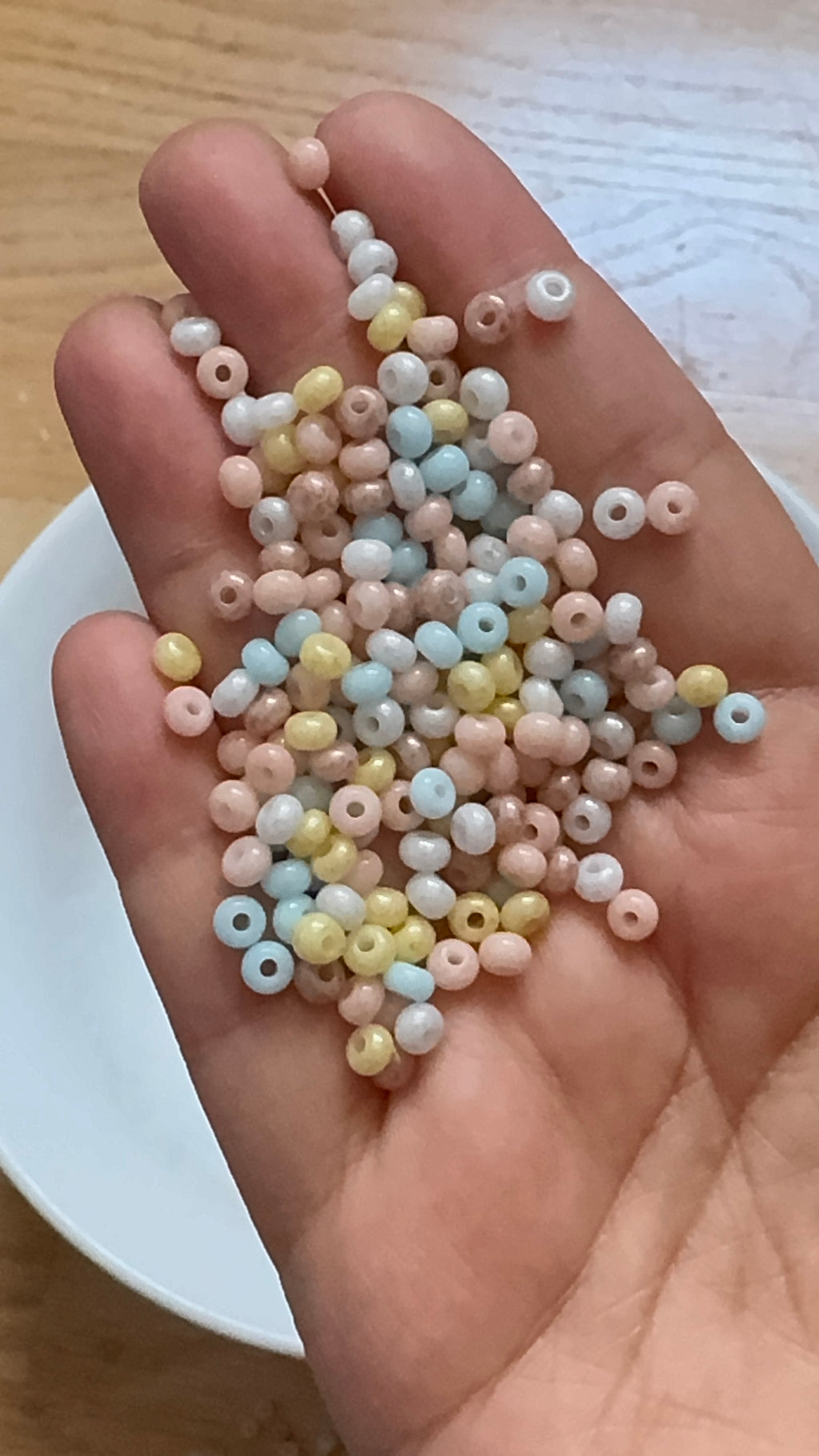 Pastel obsession Czech seed beads, size 6/0, size 4mm, 30 grams