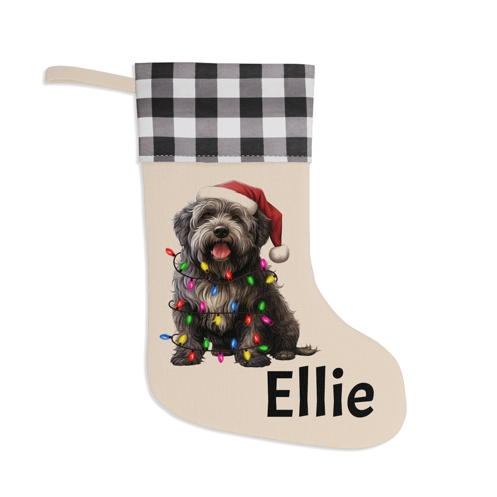 Bouvier Des Flanders Christmas Stocking, Dog Lover Gift, Holiday Decor, Pet Stocking, Christmas Gift