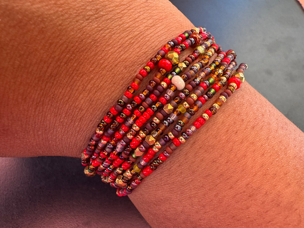 Beaded bracelet/ Wrap bracelet / seed beads bracelet / bohemian bracelet /gift for her / approx 55 inches