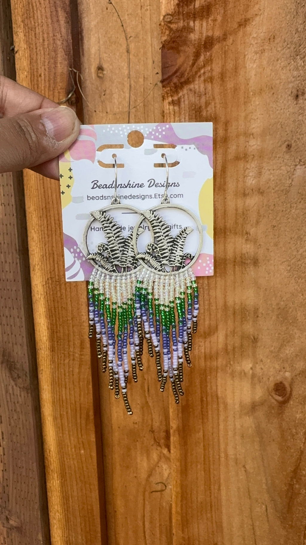 Handmade fringe beaded earrings,boho earrings, seed bead earrings, gift for women