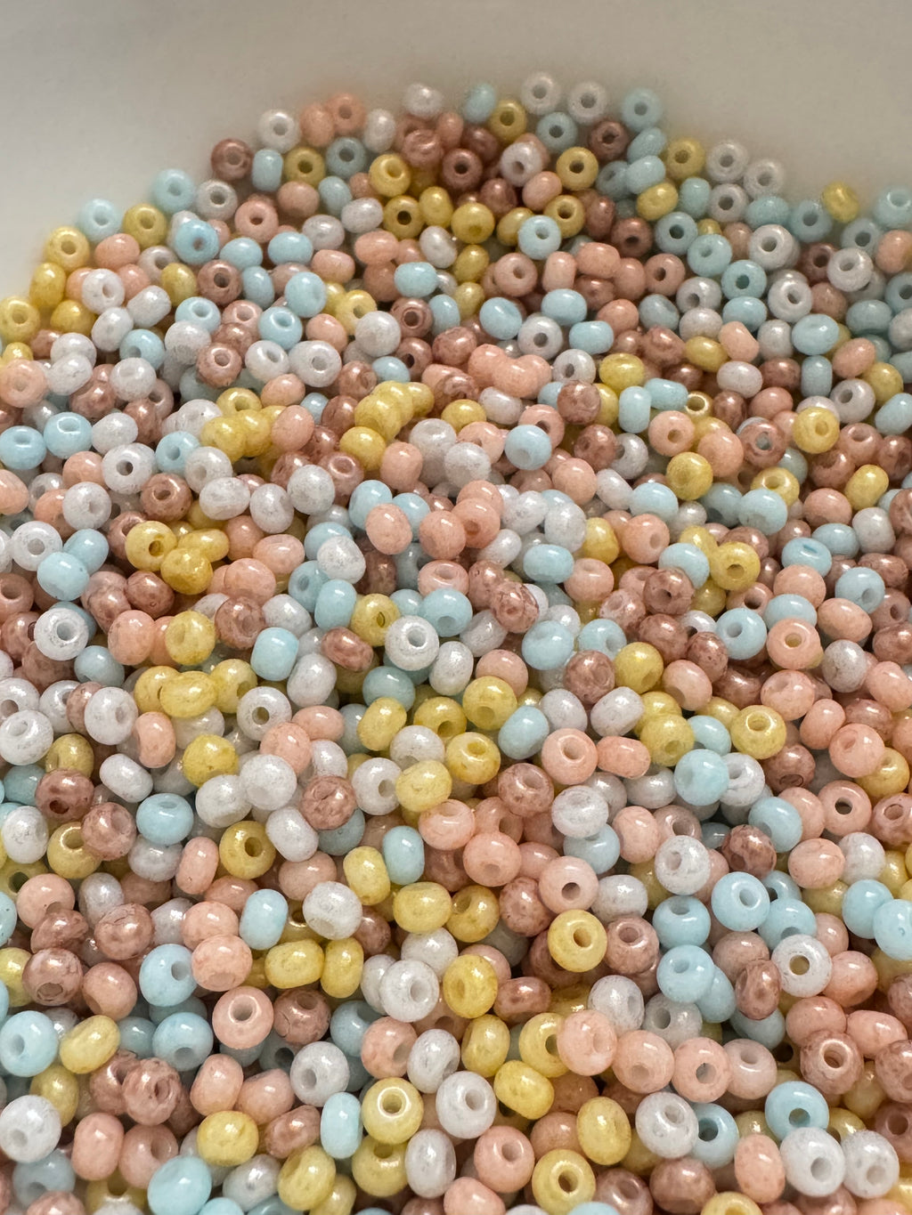 Pastel obsession Czech seed beads, size 6/0, size 4mm, 30 grams