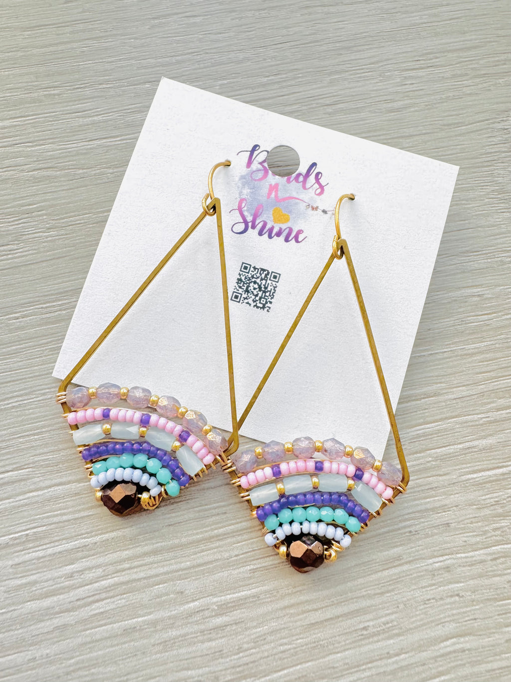 Colorido Statement beaded earrings, handmade boho earrings, seed bead earrings, bead weave earrings