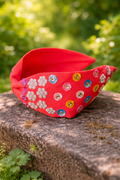 Bright Statement headband, Handmade Knot Headband, Wide Knot Headband, Seed Bead Headband, gifts for her, daughter gift