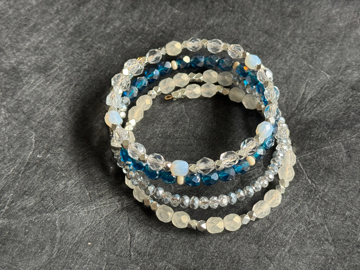 Beaded bracelet/ Wrap bracelet / memory wire bracelet / czech beads bracelet / bohemian bracelet /gift for her