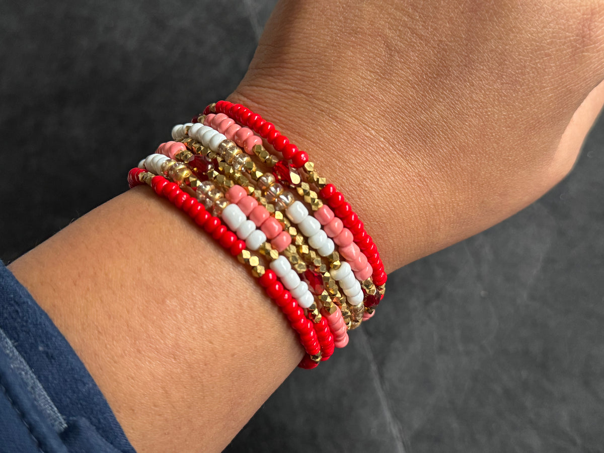 Beaded bracelet/ Wrap bracelet / memory wire bracelet / seed beads bracelet / bohemian bracelet /gift for her