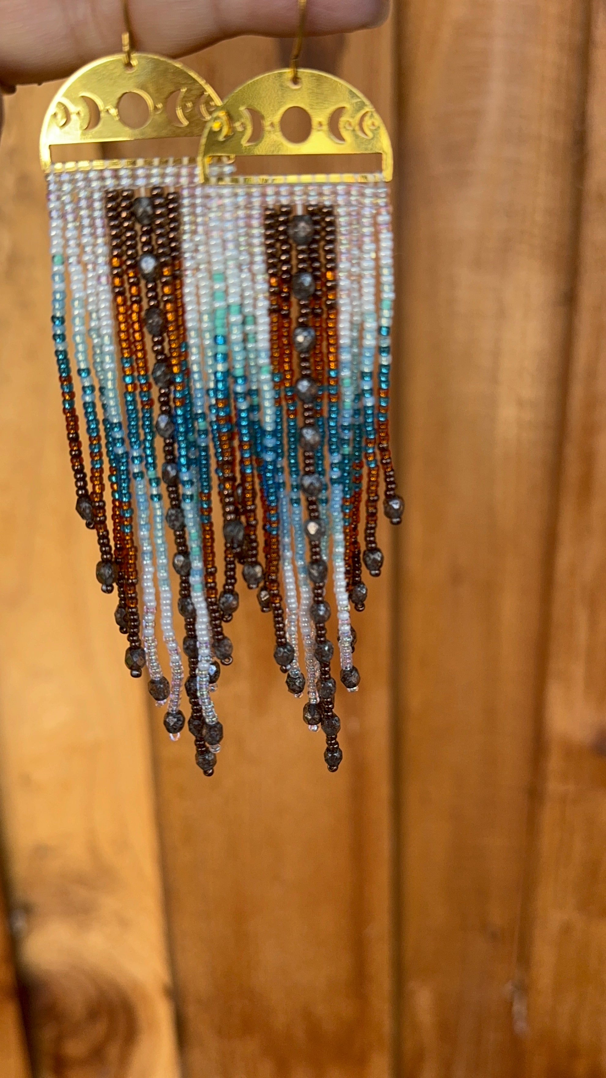 Handmade Statement beaded earrings,boho earrings, seed bead earrings, gift for women