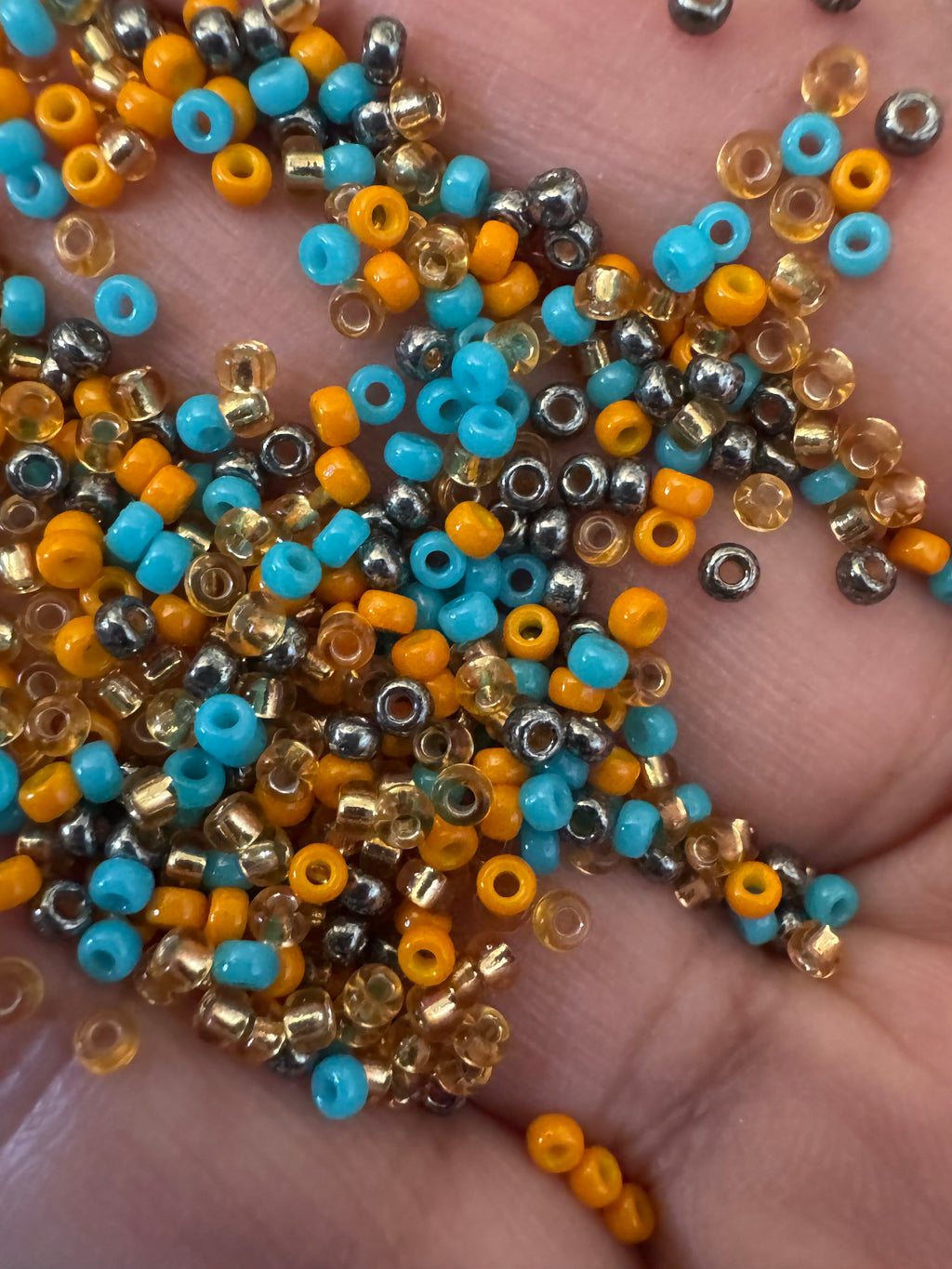 Sunrise splash mix, seed beads mix, size 11/0, 30 grams