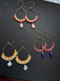 Colorido Statement beaded earrings, handmade boho earrings, seed bead earrings, bead weave earrings, lead and nickel free