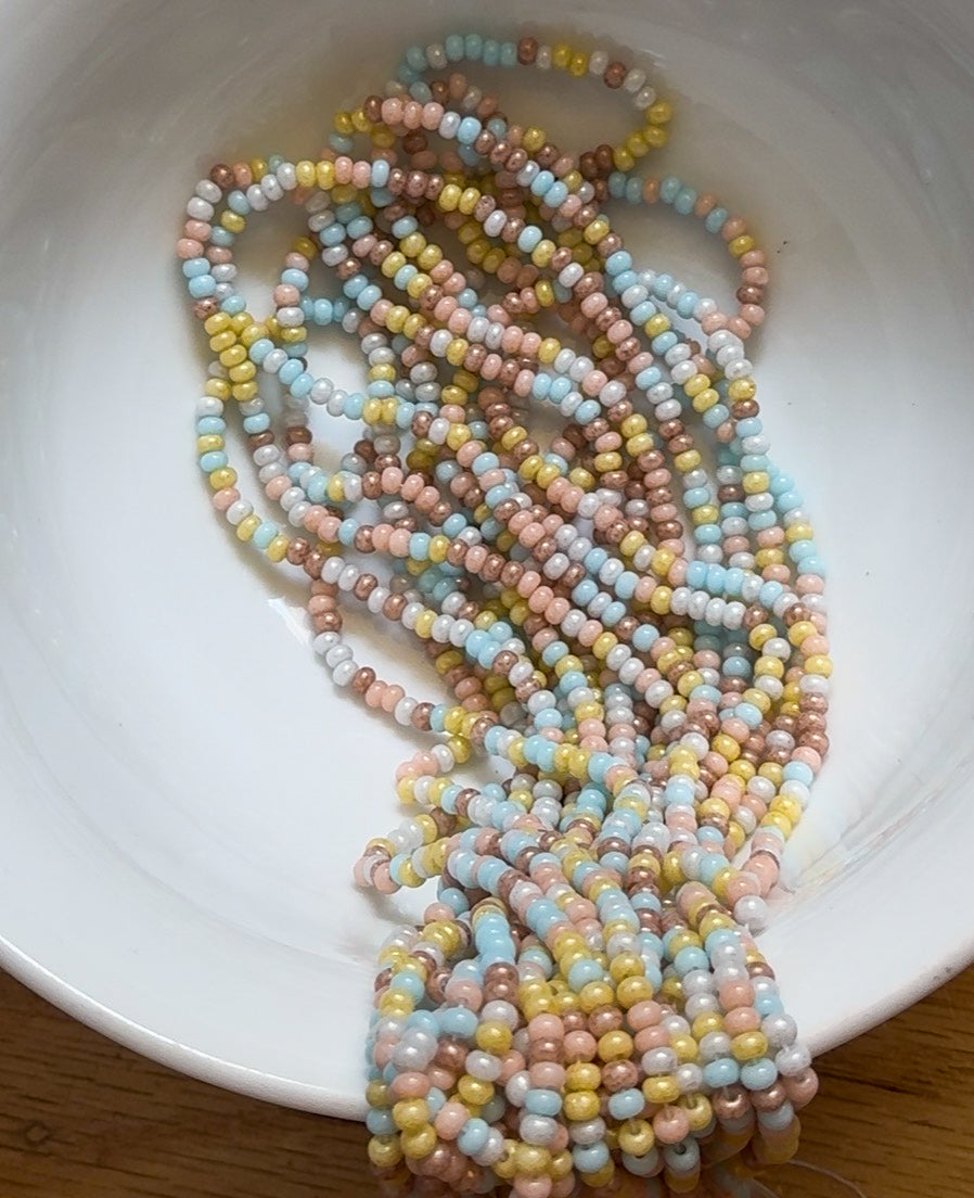 Pastel obsession Czech seed beads, size 6/0, size 4mm, 30 grams