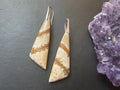 Picture jasper earrings, Jasper earrings, natural stone Earrings, statement earring, Sterling silver ear wires