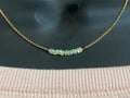 Opal bar necklace, gemstone necklace, anxiety relief necklace, October birthstone, layering necklace