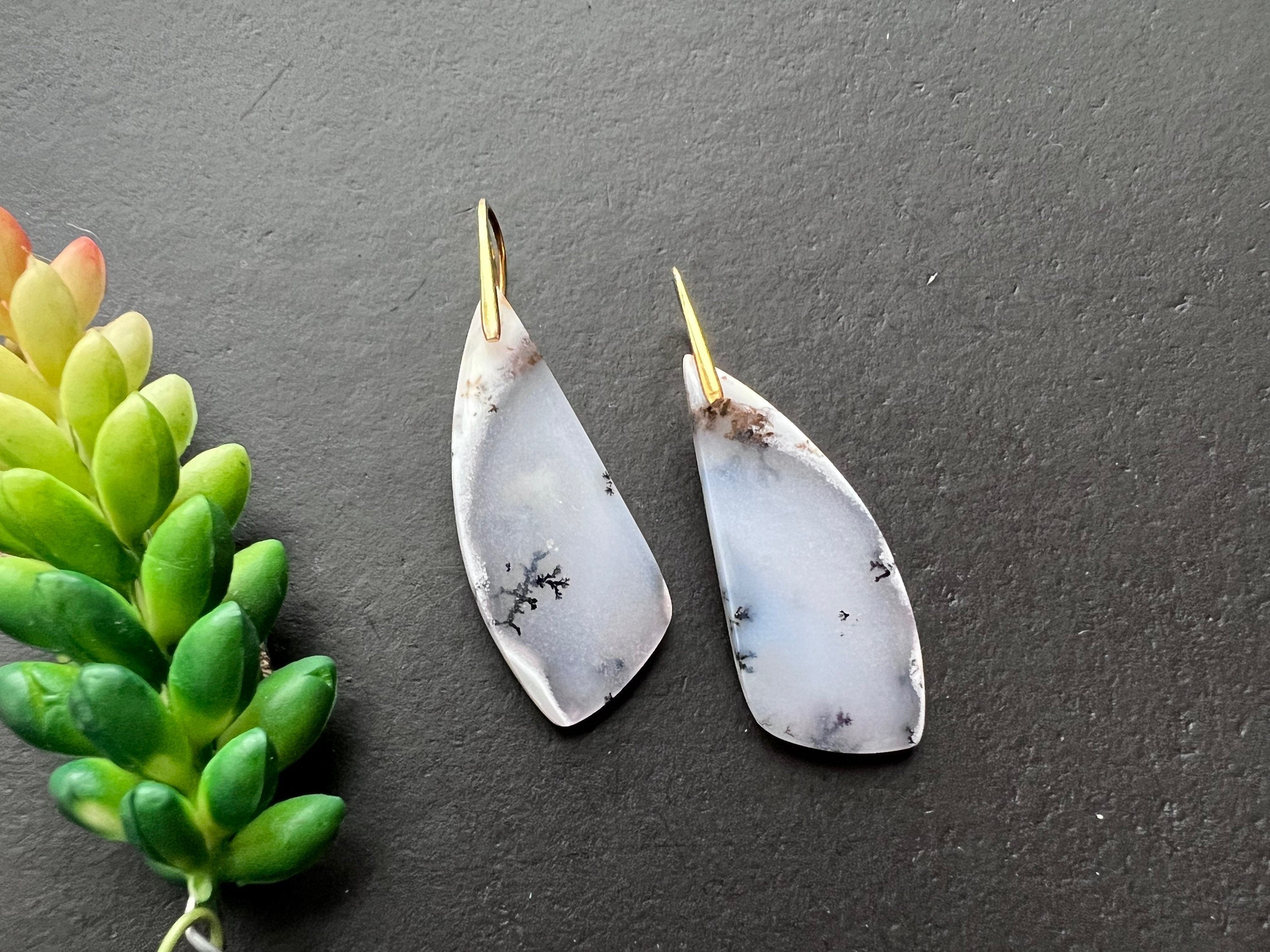 White opal earrings ,Statement earrings, natural stone earrings, 14k gold fill ear wires