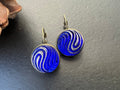 Czech Glass Button Earrings, Boho Dangle Earrings, Vintage Jewelry, Czech Glass Earrings, Bohemian Hippie Earrings, unique gift for her