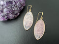 Rose quartz earrings, gold earrings, gemstone earrings, boho earrings, statement earrings, rose quartz, statement