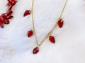 Garnet Necklace, January Birthstone Necklace, Garnet Jewelry, gold Necklaces For Women, Gift For Her