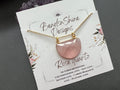 Healing crystal, crystal necklace, Rose quartz pendant, gold necklace, gifts for her