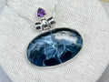 Pietersite pendant , gifts for her, layering necklace, 925 sterling silver, natural stone pendant