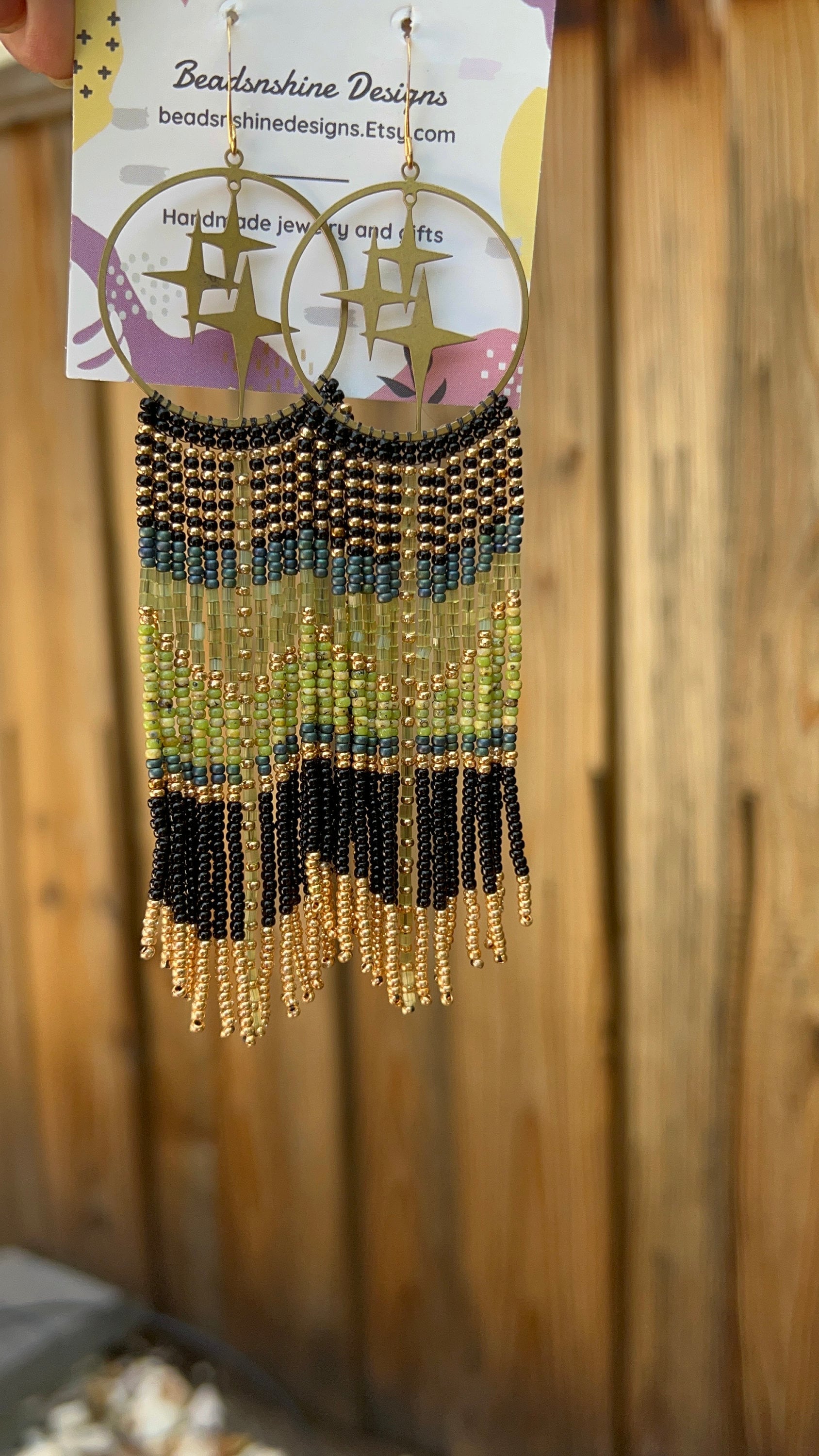 Beaded earrings, fringe earrings, long earrings, seed bead earrings, statement earrings